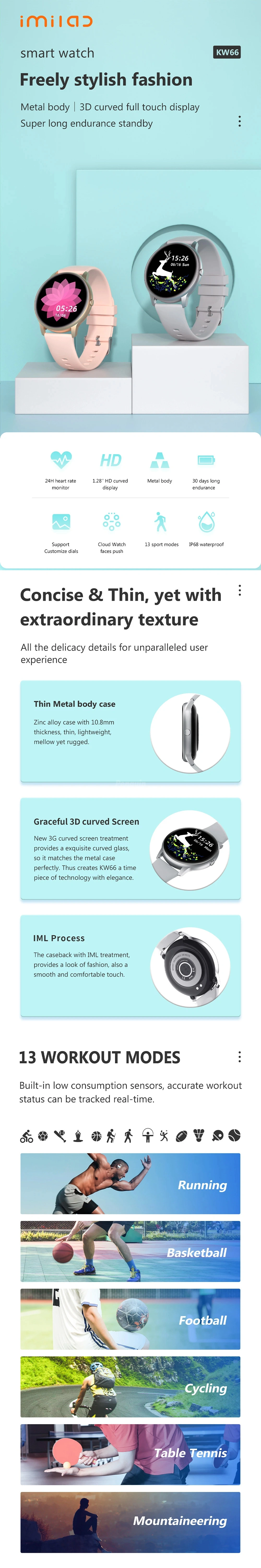 Xiaomi IMILAB KW66 Smart Watch 4