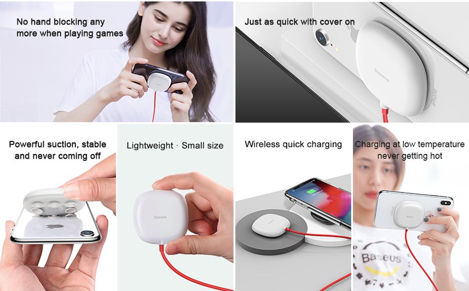 baseus suction cup wireless charger 2 1