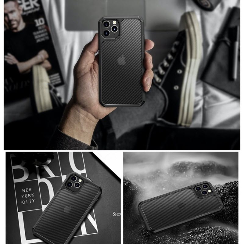 carbon fiber textures shockproof bumper case for iphone 12 iphone 11 11 pro 11 pro max 1 1