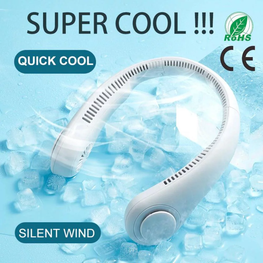 jisulife neck fan rechargeable fan 4000mah silent usb portable bladeless fan 5