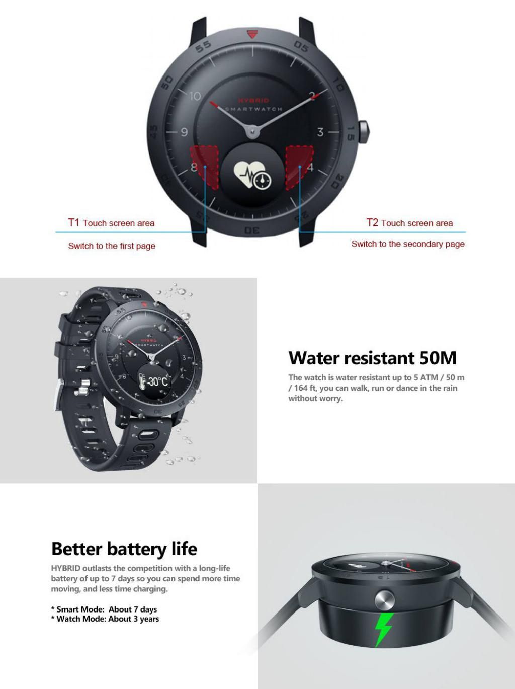 zeblaze hybrid dual modes mechanical smart watch 2