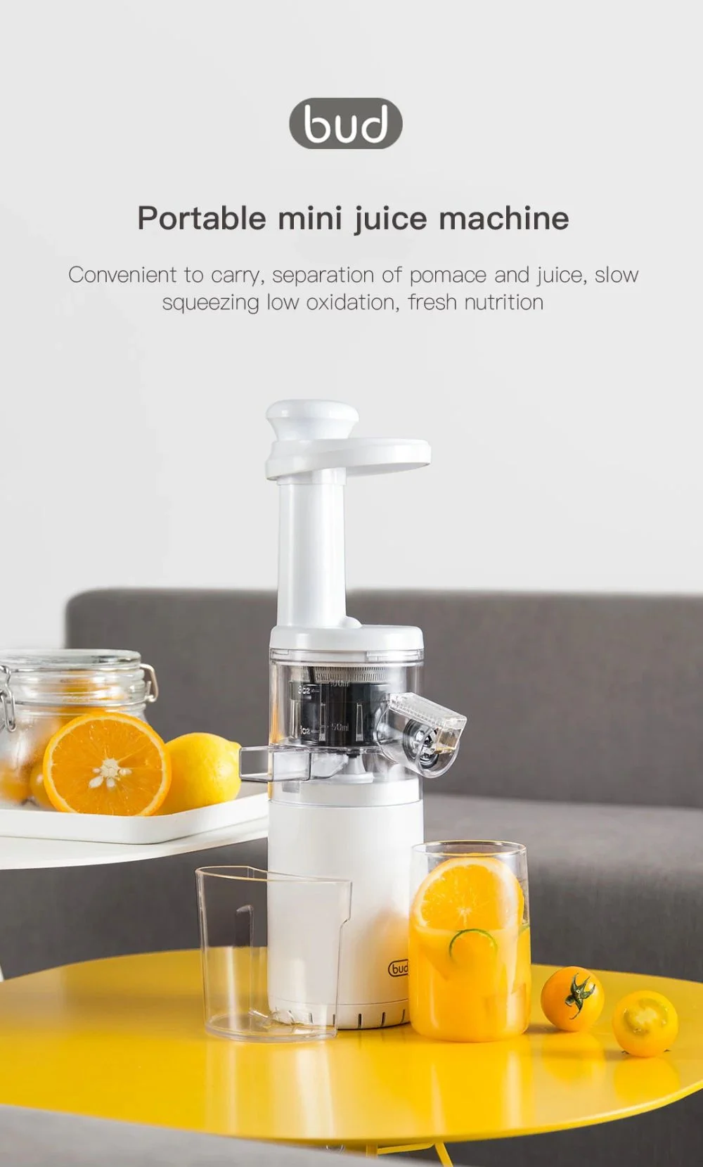 xiaomi bj08 bud portable mini electric slow juicer blender water free juicer non