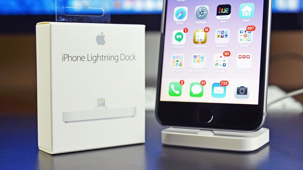 apple iphone lightning dock with audio and charging