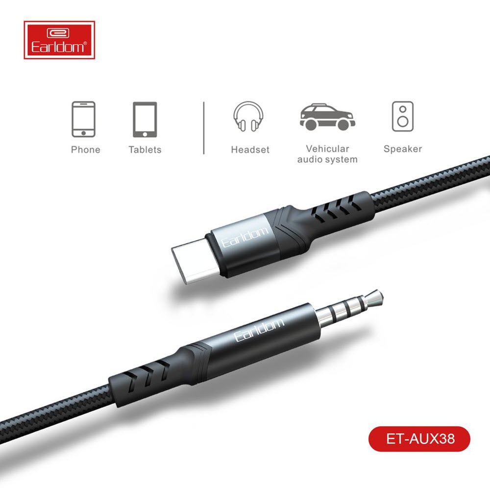 earldom aux38 type c to 3 5mm audio cable 1