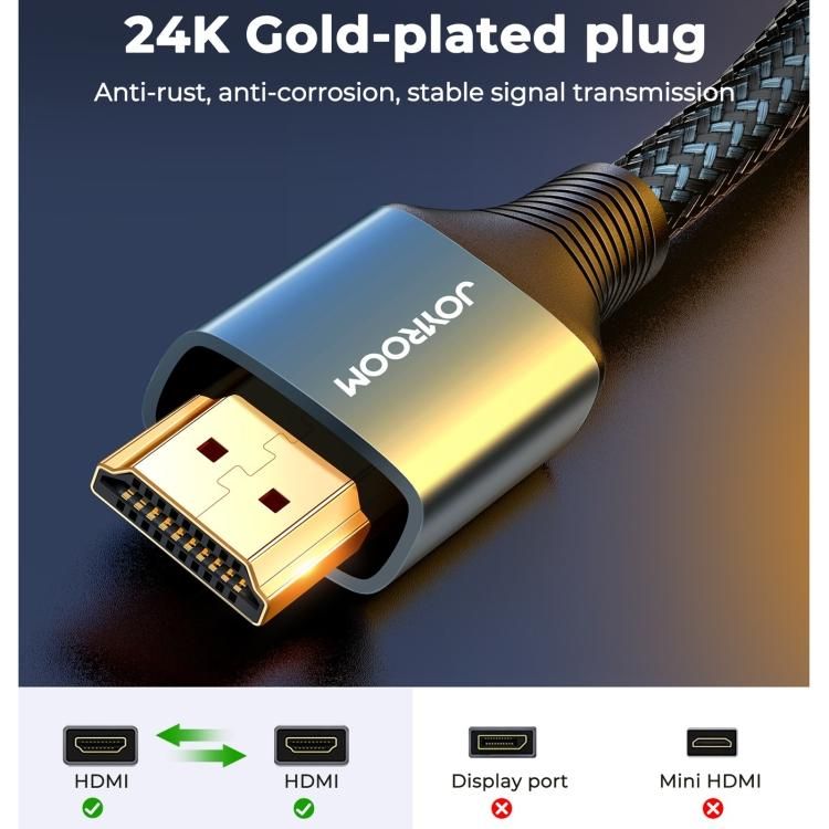 joyroom sy 20h1 4k 60hz hdmi to hdmi adapter cable 200cm 1