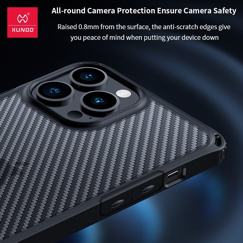 xundd airbag ani drop carbon fiber pattern cover for iphone 13 13 pro 13 pro